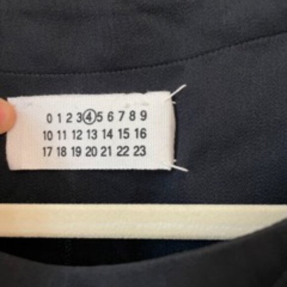 Maison Martin Margiela Silk Crepe Dolman Sleeve/Boat Neck Dress w/ Satin Stripe - Picture 7 of 12